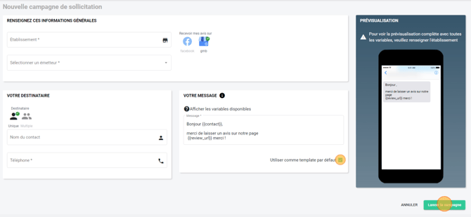 template par defaut - sollicitation davis